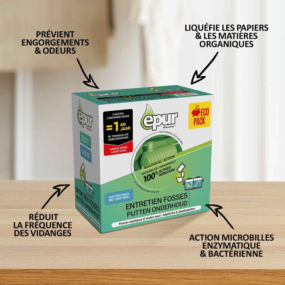 Entretien fosses microbilles 2 sachets