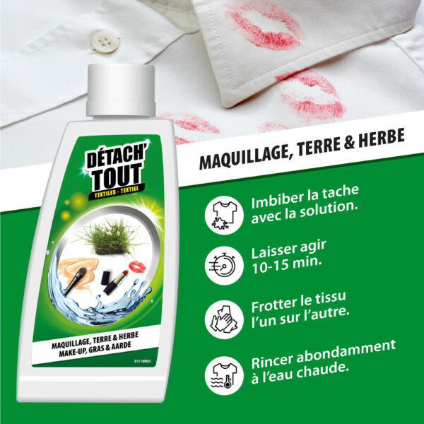 Stain remover makeup, dirt & grass stains