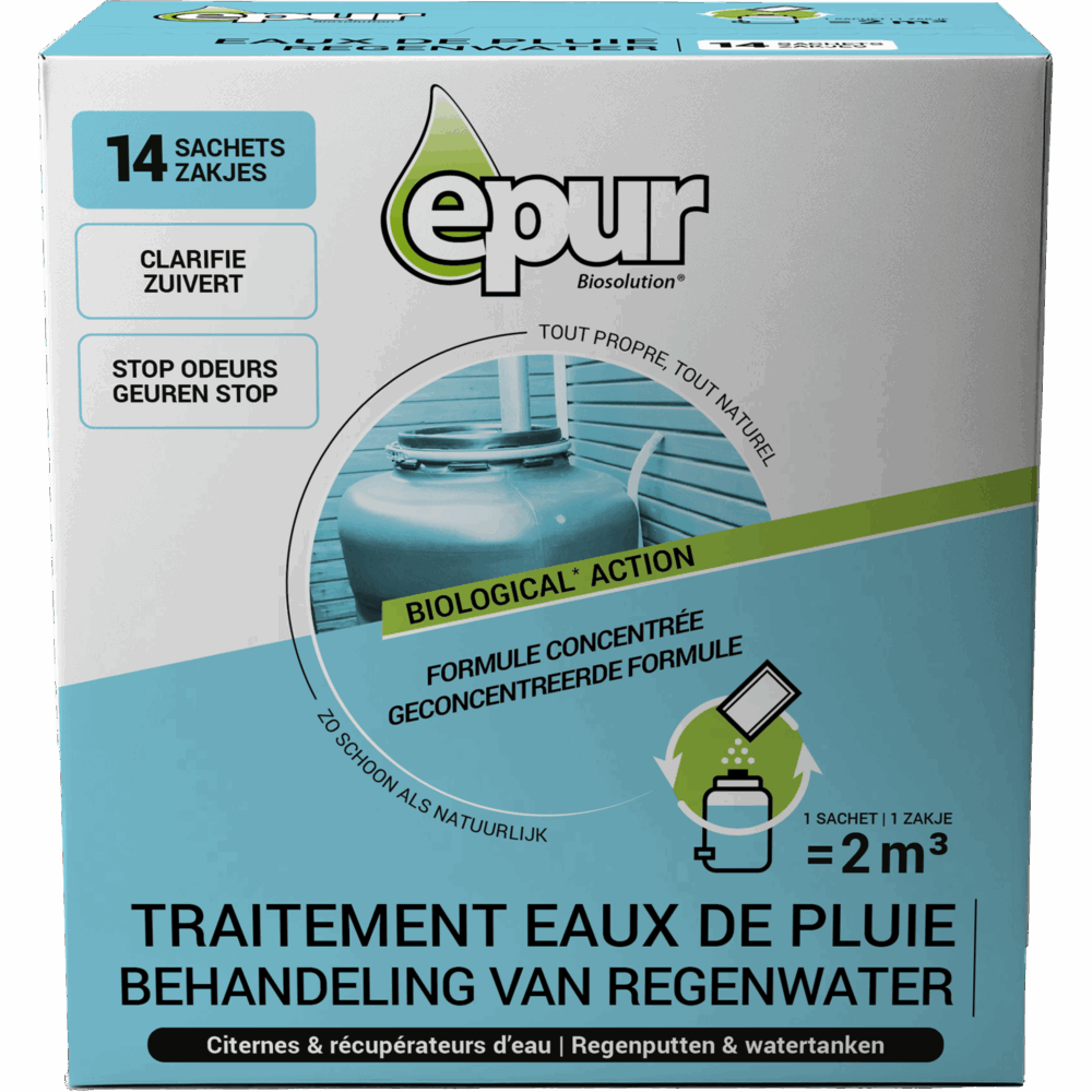 Concentrated rainwater treatment